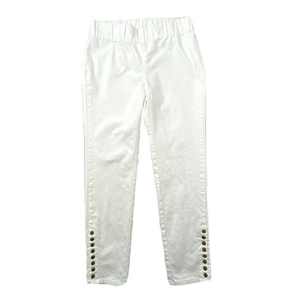 Soft Surroundings Pants - Soft Surroundings Metro Leggings Pants Size XSP Denim Snap Ankle White Jegging